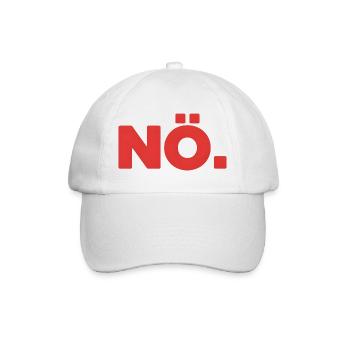 NÖ. – Lustiges deutsches Meme Shirt | Sarkasmus St - Baseballkappe - Weiß/Weiß - Vorne