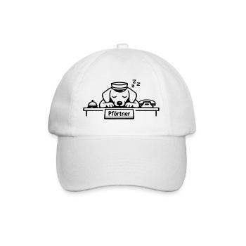 Chien portier qui dort - Casquette classique - blanc/blanc - Devant