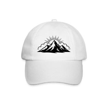Mountains Clouds Peaks - Baseball Cap - white/white - Front