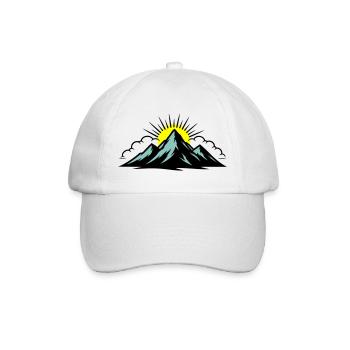 Mountains Clouds Peaks - Baseball Cap - white/white - Front