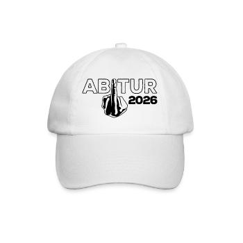 ABI 2026 Mittelfinger Abitur - Geschenk - Baseballkappe - Weiß/Weiß - Vorne