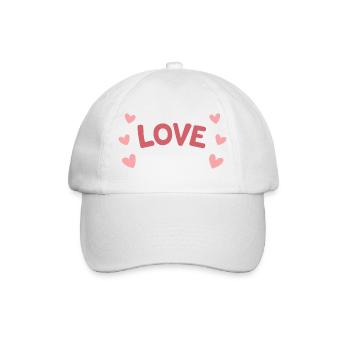 LIEBE Pastel und Playful Hearts - Baseballkappe - Weiß/Weiß - Vorne