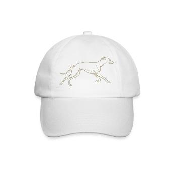 Silhouette minimaliste de lévriers - Casquette classique - blanc/blanc - Devant
