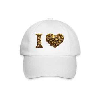 Heart of Skulls: Gothic Skull Love - Baseball Cap - white/white - Front