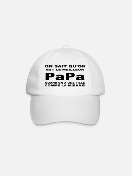 Meilleur papa - Casquette classique - blanc/blanc