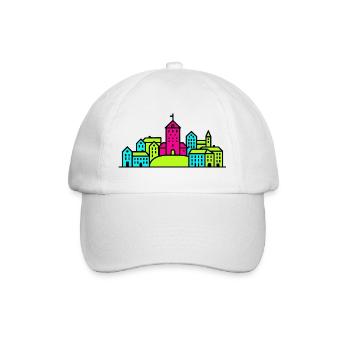Helsingborg City Skyline Karnan Tower Line Art - Baseball Cap - white/white - Front