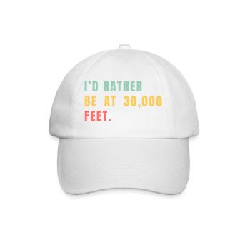 Je préférerais être à 30 000 pieds - Casquette classique - blanc/blanc - Devant