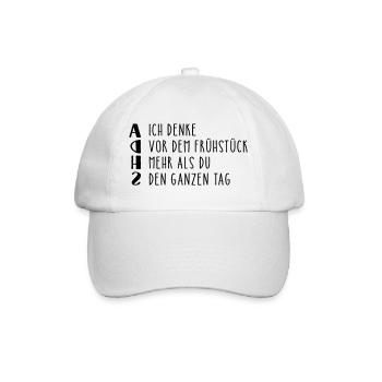 Provocative ADHD saying - Baseball Cap - white/white - Front