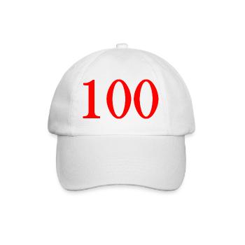 100. 100 ANS. 100e ANNIVERSAIRE. ANNIVERSAIRE 100  - Casquette classique - blanc/blanc - Devant