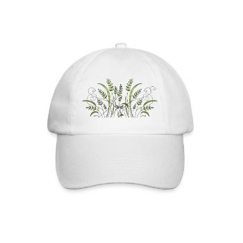 Blumen - Baseballkappe - Weiß/Weiß - Vorne