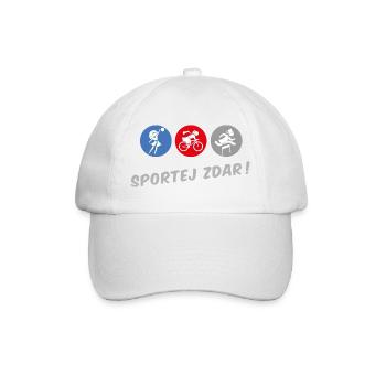 SPORTEJ ZDAR! - Baseballkappe - Weiß/Weiß - Vorne