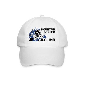 Mountain Bike Climb Mountains Saying - Baseball Cap - white/white - Front