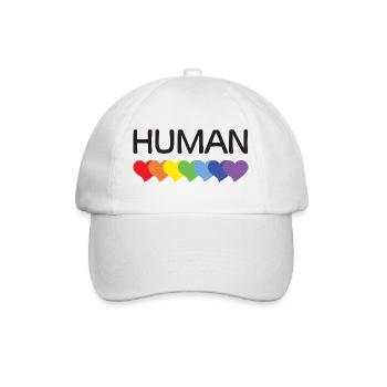 LGBTQ-Pride-Monat – Wir sind alle Menschen - Baseballkappe - Weiß/Weiß - Vorne