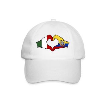 Cœur du drapeau de l’Italie de l’Équateur - Casquette classique - blanc/blanc - Devant