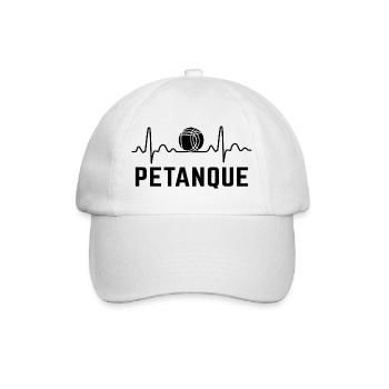 Pétanque battements de coeur bouliste - Casquette classique - blanc/blanc - Devant