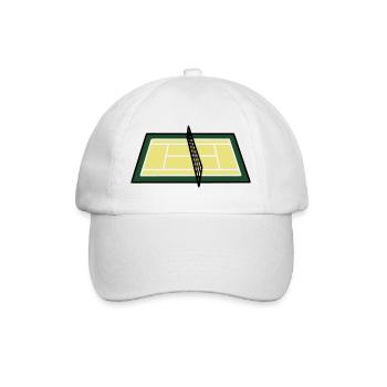 Tennis Court Court Net Geometric - Baseball Cap - white/white - Front