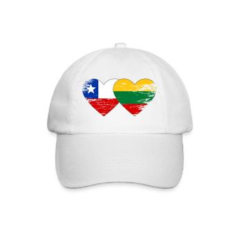 Chile_Estland_Flagge_Herz_used - Casquette classique - blanc/blanc - Devant