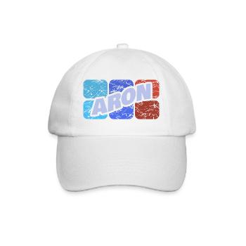 First name Aron - Baseball Cap - white/white - Front