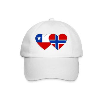 Cœur du drapeau du Chili Norvégien - Casquette classique - blanc/blanc - Devant