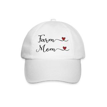 Maman de la ferme - Casquette classique - blanc/blanc - Devant