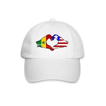 Senegal_Liberia_Flagge_Haende_Herzform_used - Casquette classique - blanc/blanc - Devant