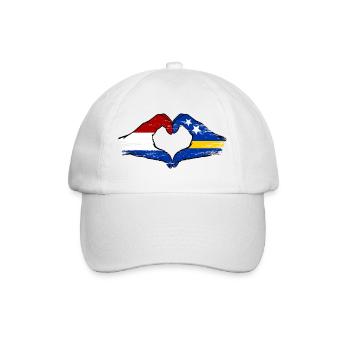 Holland_Curaçao_Flagge_Haende_Herzform_used - Casquette classique - blanc/blanc - Devant