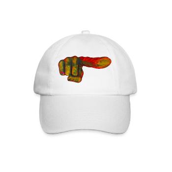 Color explosion index finger - Baseball Cap - white/white - Front