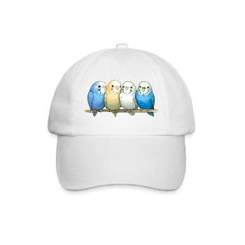 Budgies - Baseball Cap - white/white - Front