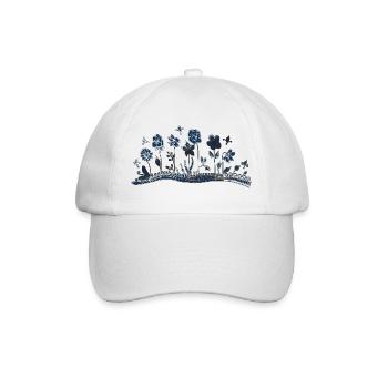 Blumen - Baseballkappe - Weiß/Weiß - Vorne