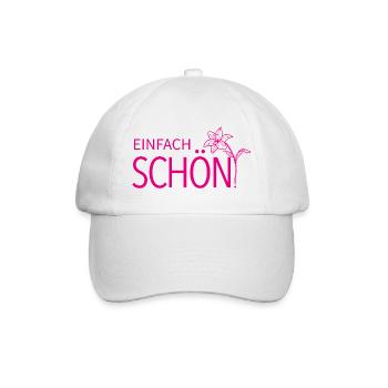 Einfach Schön, mit Lilie - Baseballkappe - Weiß/Weiß - Vorne