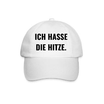 Ich hasse die Hitze. - Baseballkappe - Weiß/Weiß - Vorne
