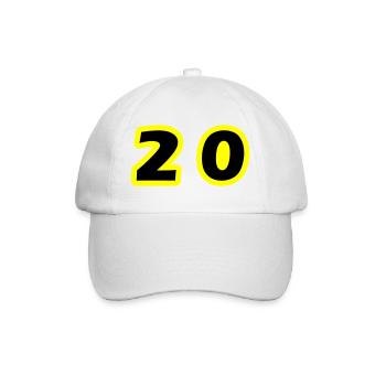 20 Number Symbol - Baseball Cap - white/white - Front