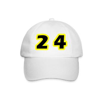 24 Symbole numérique - Casquette classique - blanc/blanc - Devant