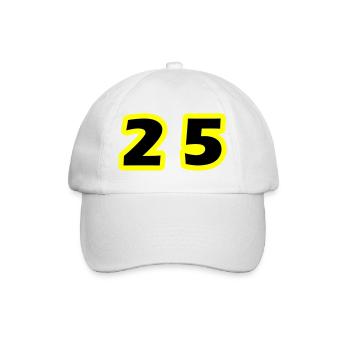 25 Symbole numérique - Casquette classique - blanc/blanc - Devant