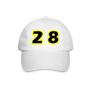 28 Symbole numérique - Casquette classique - blanc/blanc - Devant