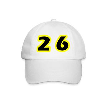 Symbole du chiffre 26 - Casquette classique - blanc/blanc - Devant