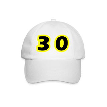 Symbole de 30 chiffres - Casquette classique - blanc/blanc - Devant