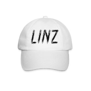 Linz Austria - Brush Stroke City Black - Baseball Cap - white/white - Front