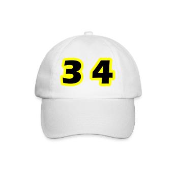 34 Symbole numérique - Casquette classique - blanc/blanc - Devant