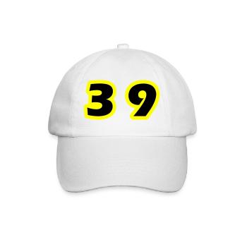 39 Number Symbol - Baseball Cap - white/white - Front