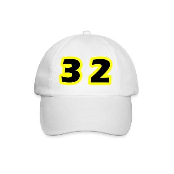 32 Number Symbol - Baseball Cap - white/white - Front