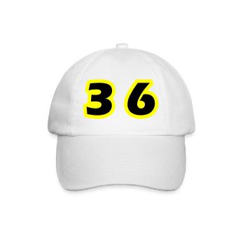 36 Number Symbol - Baseball Cap - white/white - Front
