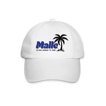 Malle ist nur einmal im Jahr 2027 – blau - Baseballkappe - Weiß/Weiß - Vorne