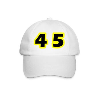 45 Number symbol - Baseball Cap - white/white - Front