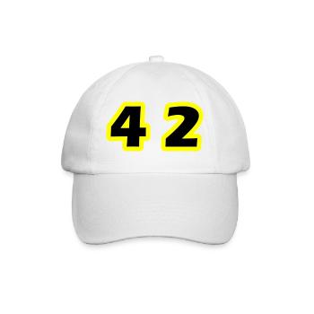 42 Symbole numérique - Casquette classique - blanc/blanc - Devant