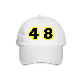 48 Symbole numérique - Casquette classique - blanc/blanc - Devant