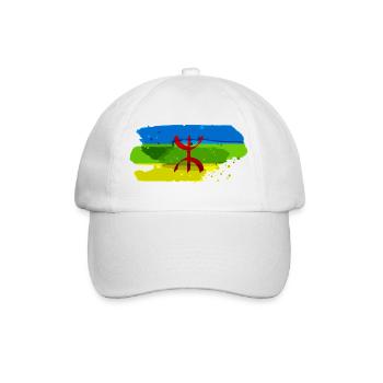 Amazigh-Flagge - Baseballkappe - Weiß/Weiß - Vorne