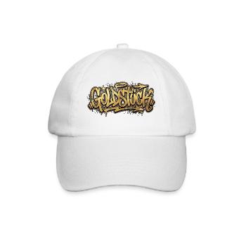 Goldstück Graffiti Hip Hop - Baseballkappe - Weiß/Weiß - Vorne