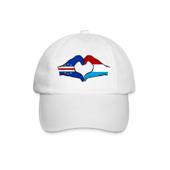 Drapeau du Luxembourg du Cap-Vert Mains en forme de cœur - Casquette classique - blanc/blanc - Devant