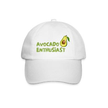 Avocado Enthusiast Design - Baseballkappe - Weiß/Weiß - Vorne